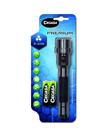 LINTERNA CEGASA PERS. PREM. 3 LED - Pack de 6 unidades