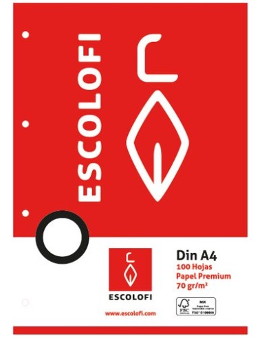 RECAMBIO ESCOLOFI A4 100h 4 TAL. CD.5