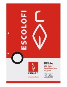 RECAMBIO ESCOLOFI A4 100h 2 TAL. CD.3 PT