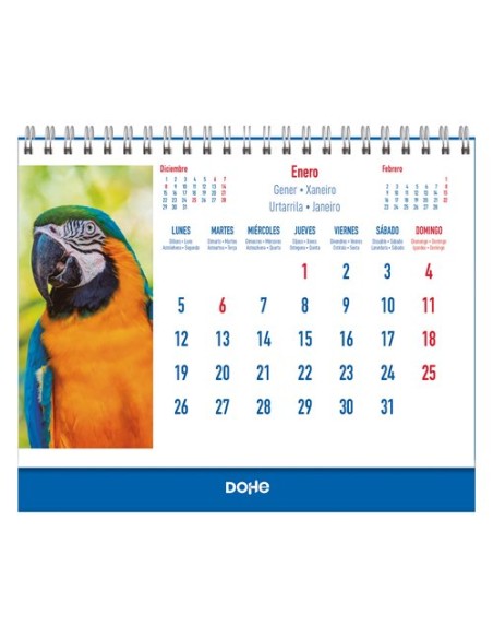 CAL.DOHE SOBR. MES 150x210 AVES EXOTICAS