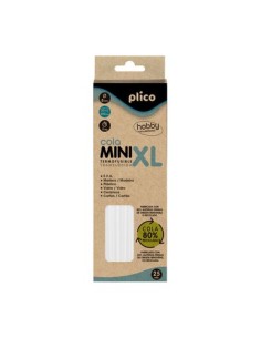 PLICO BARRAS DE COLA PARA PISTOLA TERMOFUSIBLE BAJA TEMPERATURA TRANSPARENTES ECO (80% RECICLADA)  Ø8MM X 200MM -10 unidades-