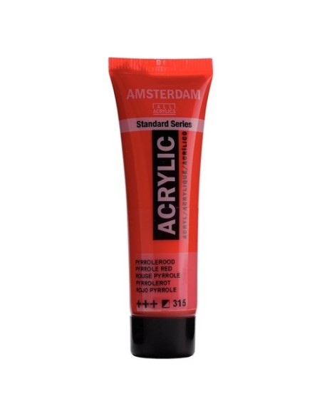 PINTURA ACRIL.AMSTERDAM  20 ml ROJO PYRR - Pack de 3 unidades