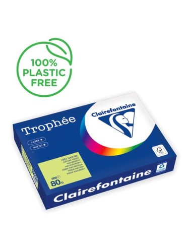 PAPEL COLOR A4 TROPHEE 80g 500h VD.NATUR