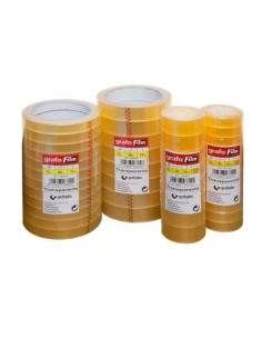 GRAFOPLÁS FILM CINTA ADHESIVA TRANSPARENTE CARAMEL ROLLO 19MMX33M PACK 8U