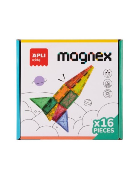 C. 18 PZ BLOQUES MAGNETICOS APLI KIDS TRANSP.
