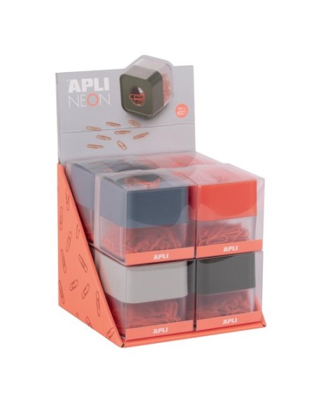 PORTACLIPS APLI NEON EXP./8