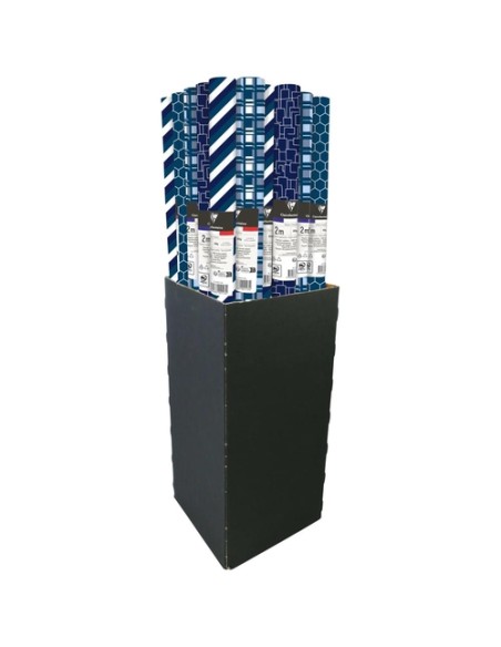 PAP.REGALO RL.CLAIREF.0,7x2 LIN.AZUL (30