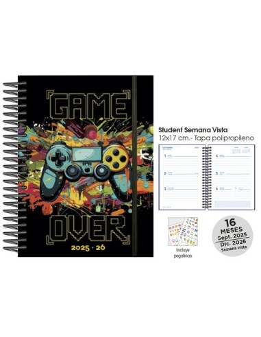 AG.SF. 16M STUDENT 120x170 S/V GAME OVER