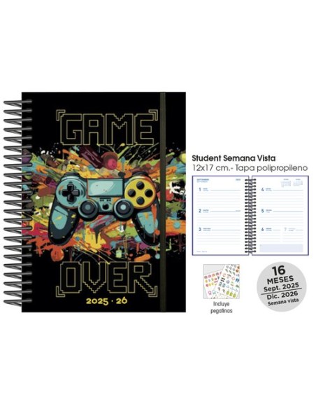 AG.SF. 16M STUDENT 120x170 S/V GAME OVER