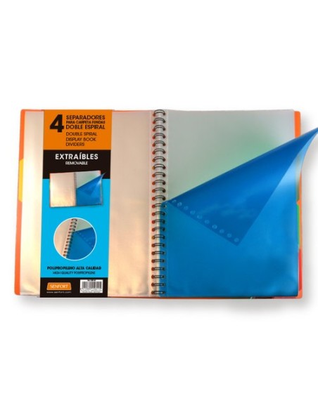 SEPARADORES SENFORT DYNAMIC EXTRA.PP A4 - Pack de 10 unidades