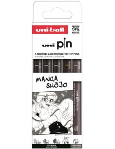 ROTUL.UNI PIN CALIBRADO MANGA SHOJO C/5