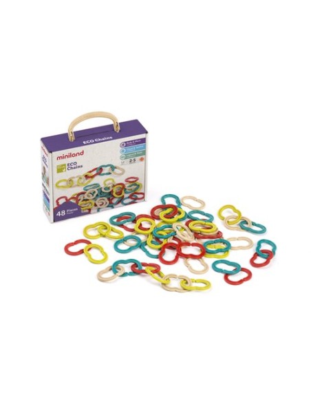 JUEGO ED.MINILAND ECO CHAINS 48 PCS (2-5