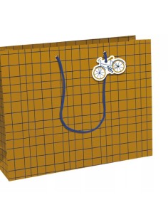 BOLSA PAPEL KRAFT B.SHOP BIKE P/6