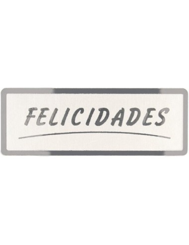 ETIQ.REG. R.300 FELICIDADES PLATA