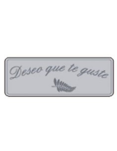 ETIQ.REG. R.300 DESEO QUE TE GUSTE PLATA