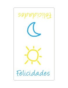 ETIQ.REG. R.300 FELICIDADES SOL/LUNA