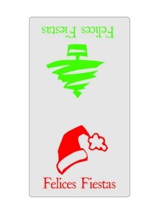 ETIQ.REG. R.300 FELICES FIESTAS ARBOL