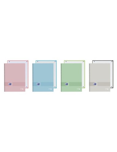 BLOC OXF. EU.BOOK 1 A4 80h CD.5 PASTEL - Pack de 5 unidades