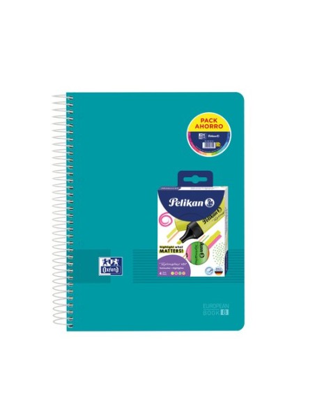 BLOC OXF. EU.BOOK 8 A4 160h CD.5 SURTIDO