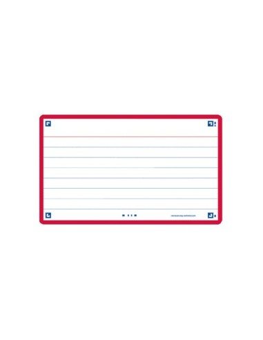 FICHAS OXFORD FLASH 75x125 HZ. ROJO (30)