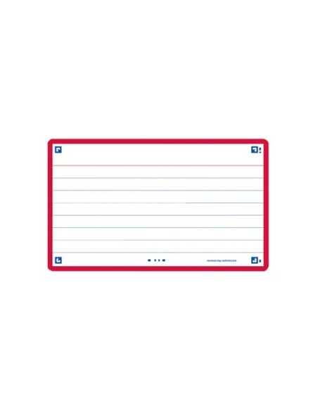 FICHAS OXFORD FLASH 75x125 HZ. ROJO (30)