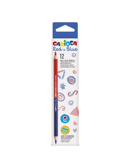 LAPICES CARIOCA BICOLOR A/R.C/12 - Pack de 12 unidades