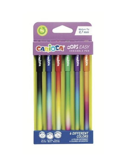BOLIGRAFO CARIOCA OOPS BORRABLE B/6