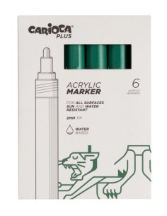 ROTUL.ACRILICO CARIOCA PLUS CAJA 6 VERDE