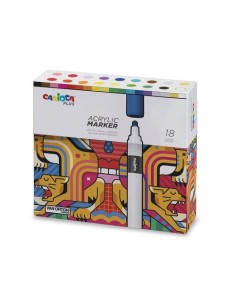 ROTUL.ACRILICO CARIOCA PLUS CAJA 18 - Pack de 12 unidades