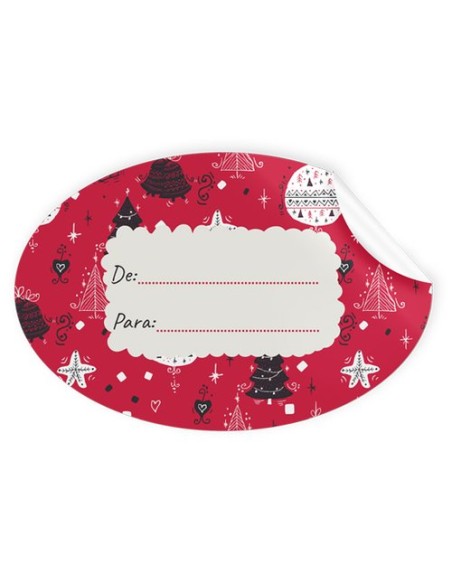 ETIQ.REG. R.250 OVAL. NAVIDAD ROJA