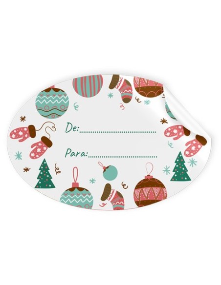 ETIQ.REG. R.250 OVAL. NAVIDAD BOLAS