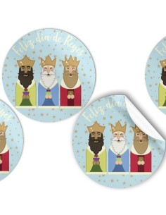 ETIQ.REG. R.250 REDONDAS NAVIDAD R.MAGOS