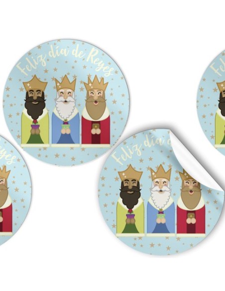 ETIQ.REG. R.250 REDONDAS NAVIDAD R.MAGOS