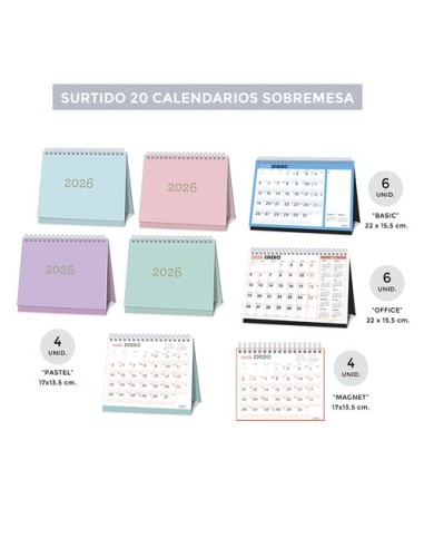 CAL.SENF. SOBR./MAGNET SURTIDO DE 20