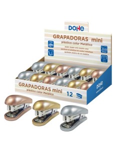 DOHE GRAPADORAS MINI EXPOSITOR 12 C/SURTIDOS METÁLICOS