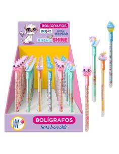 DOHE BOLÍGRAFOS TINTA BORRABLE RAIN OR SHINE EXPOSITOR 36 C/SURTIDOS