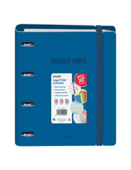 CARPEBLOC DOHE COLOUR VIBES A4 POLY AZUL