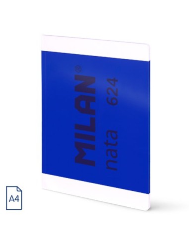 LIBRETA MILAN 624 A4 48h LISO AZUL - Pack de 3 unidades