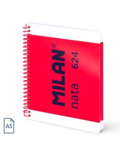 BLOC MILAN NATA 624 A5 80h LISO ROSA - Pack de 3 unidades