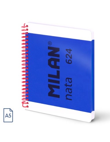 BLOC MILAN NATA 624 A5 80h HRZ. AZUL - Pack de 3 unidades