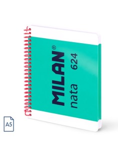 BLOC MILAN NATA 624 A5 80h HRZ. VERDE - Pack de 3 unidades
