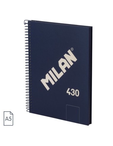 BLOC MILAN 430 A5 80h LISO AZUL - Pack de 3 unidades