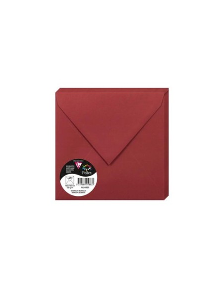 SOBRE CLAIREFONTAINE 165x165 BURDEOS P/2