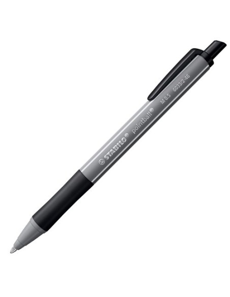 BOLIGRAFO STABILO POINTBALL GRIS OSCURO - Pack de 10 unidades