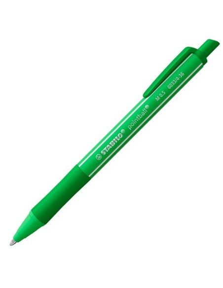 BOLIGRAFO STABILO POINTBALL VERDE MENTA - Pack de 10 unidades