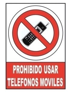 SEÑAL PROHIBIDO USAR TELEFONOS MOVILES