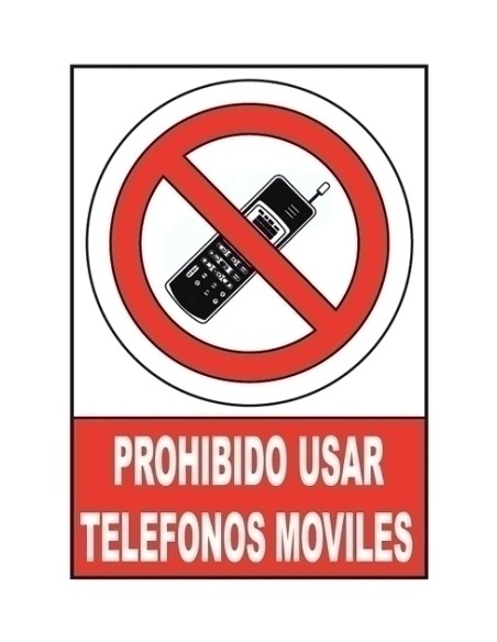 SEÑAL PROHIBIDO USAR TELEFONOS MOVILES