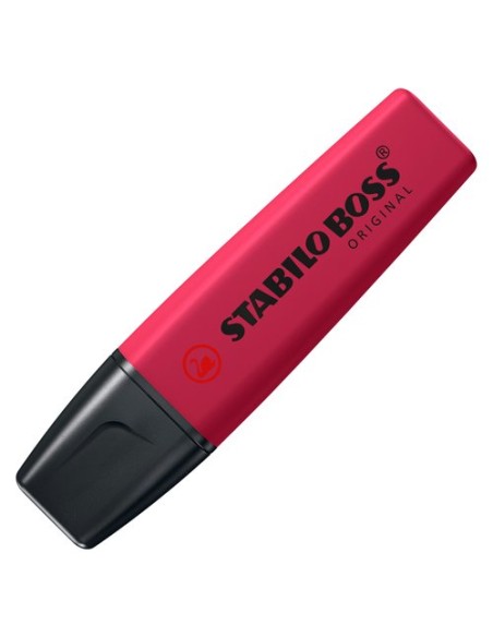 ROTUL.FLUOR STAB.BOSS 70 NAT. ROJO BORGO - Pack de 10 unidades