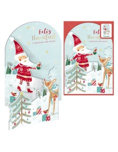 CHRISTMAS DOHE 115x170 SANTA EN LA NIEVE - Pack de 6 unidades