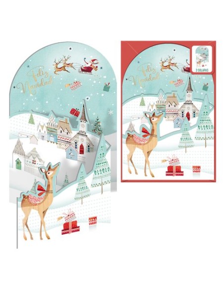 CHRISTMAS DOHE 115x170 ALDEA NAVIDEÑA - Pack de 6 unidades